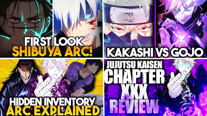 create 3 custom thumbnail for anime videos