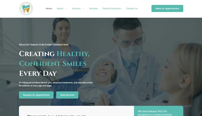 do medical website, healthcare website, dentist or dental clinic website design