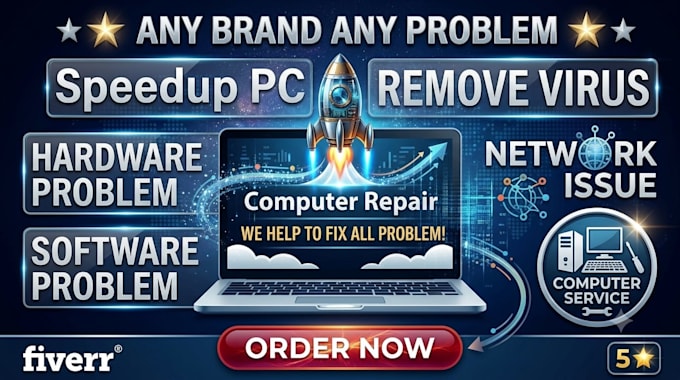 remove virus, malware,spyware, speed up your windows PC, laptop, or mac remotely