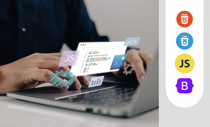 create professional websites using HTML, CSS, js, bootstrap, and react