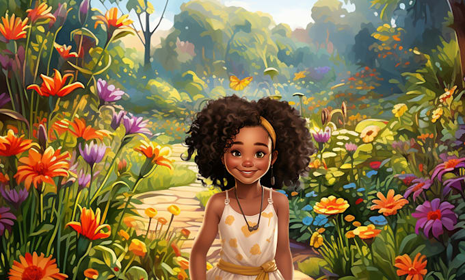do children story book illustration 3d