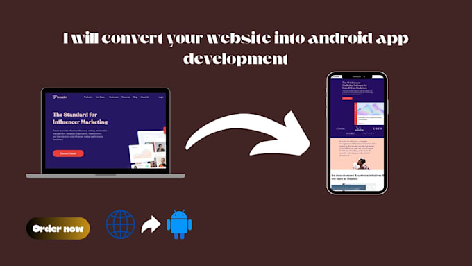convert your website to android and ios using flutter mobile apps