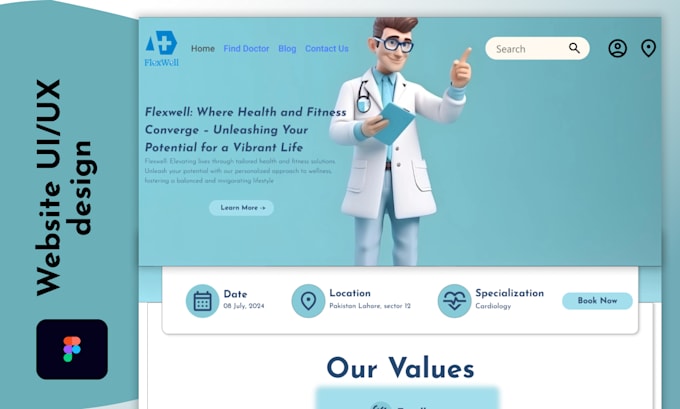 do website ui ux design, landing page design, ui ux design