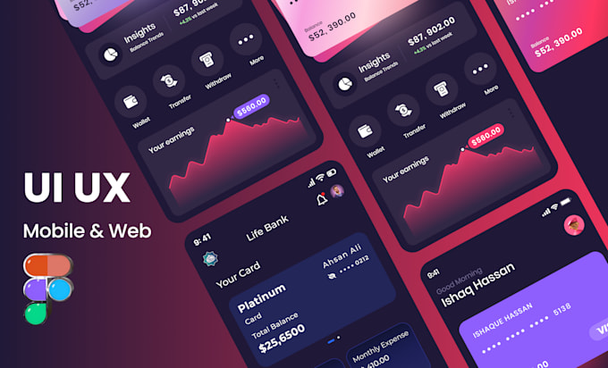 Design modern website ui ux design, landing page, app ui ux by Ahsan ...