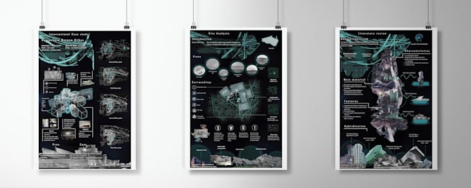 design architectural presentation board and portfolio
