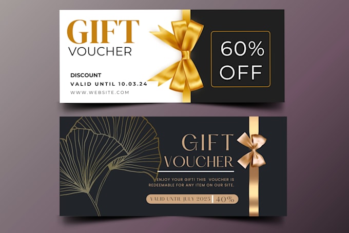 design unique gift voucher, card and gift certificate