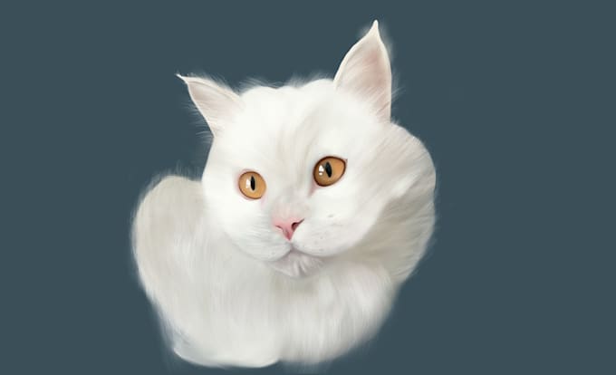 create your photorealistic digital pet portrait illustration