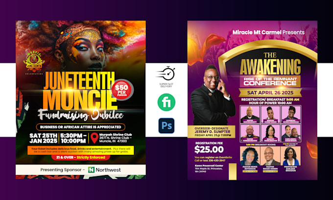 design a professional church flyer or event flyer