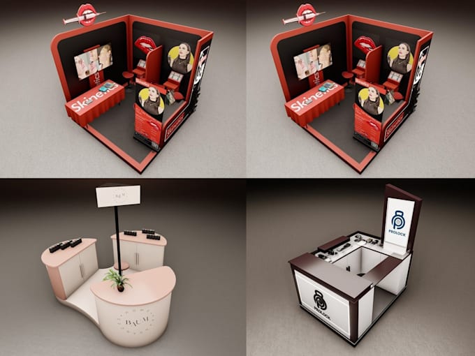 design exhibition booth, kiosk, stand or product display