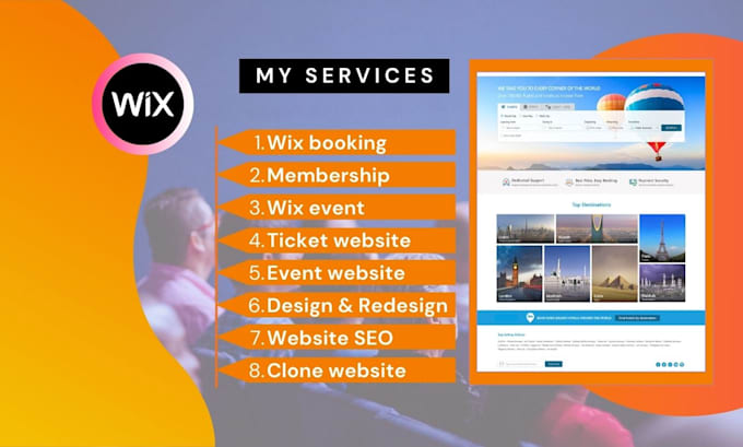 develop your wix booking website and wix event website design
