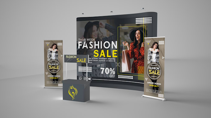 design trade show booth and backdrop for your exhibition
