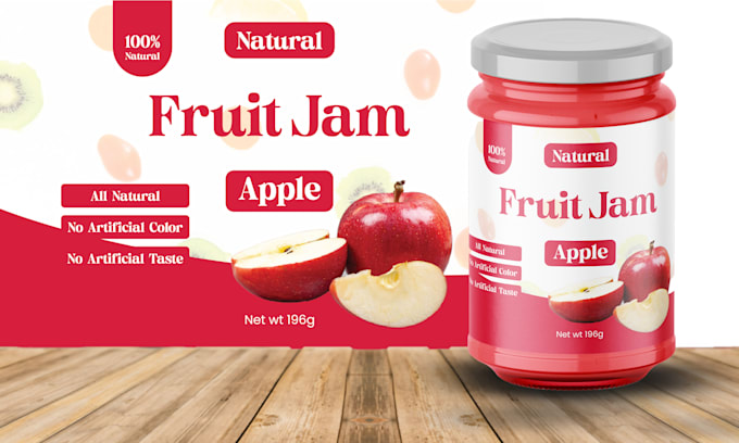 do modern unique label design for jam, coffee, peanut butter