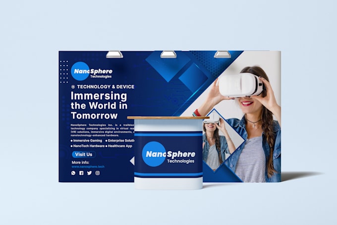 design trade show booth and backdrop for your exhibition