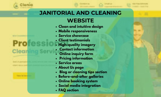 Design home cleaning website laundry gutter pool cleaning janitorial