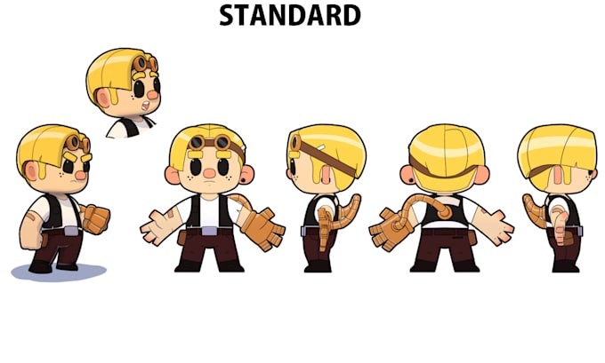 make character design turnaround concept sheet illustration