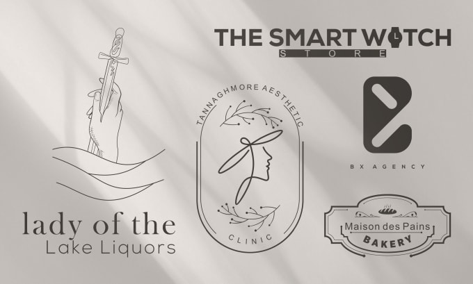 do flat minimalist logo design and branding for your business