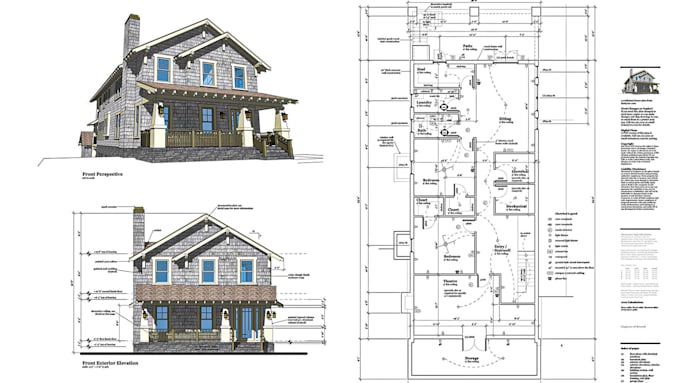 professional sketchup 2d,3d floor plans, renderings for renovation, new build