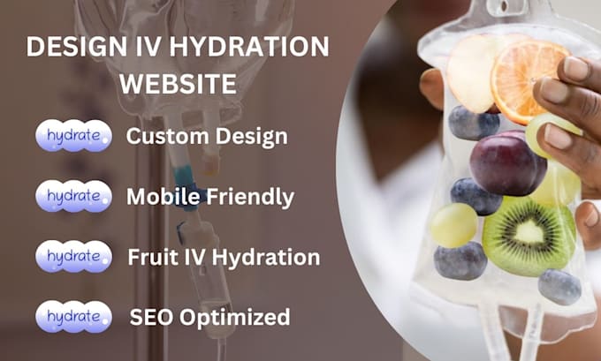 design and redesign reponsive iv hydration wedsite and therapy website