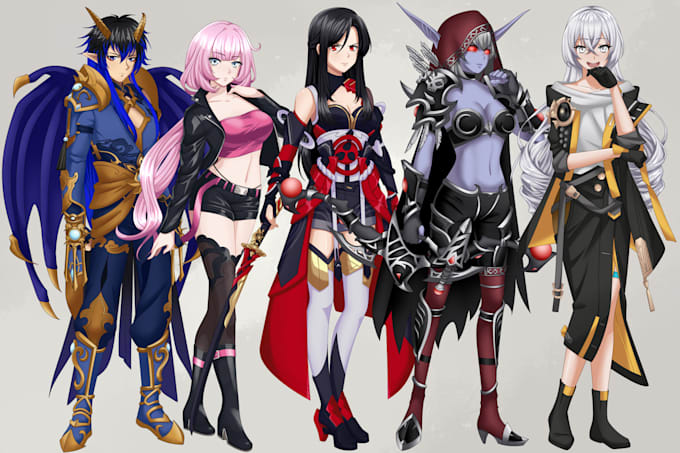 draw visual novel anime character