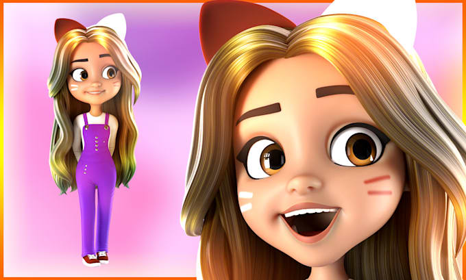 3d character modeling in cartoon style