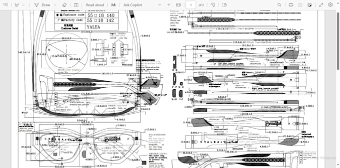 do eyewear 3d and cad technical drawing