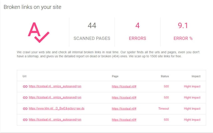 fix 404 errors,broken links,robots txt and indexing issues for your website