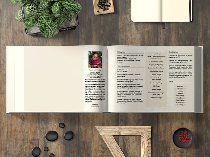 create architecture or interior design portfolio