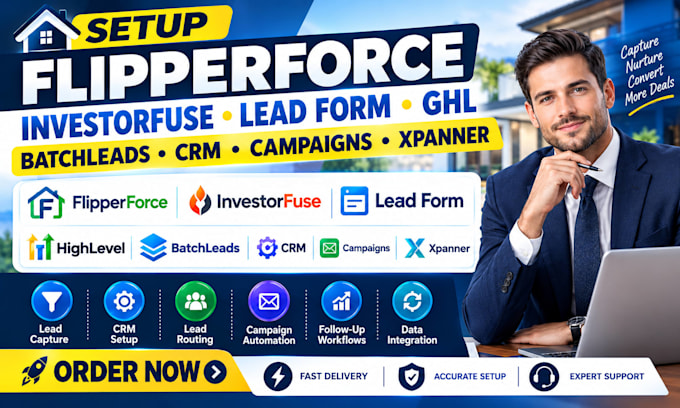 flipperforce investorfuse lead form ghl batchleads crm follow up boss boomtown
