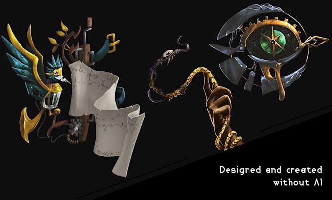 create 2d UI assets, props, icons and elements for your game