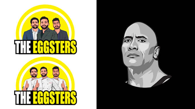 do profile picture, cartoon character and youtube, instagram and twitter profile