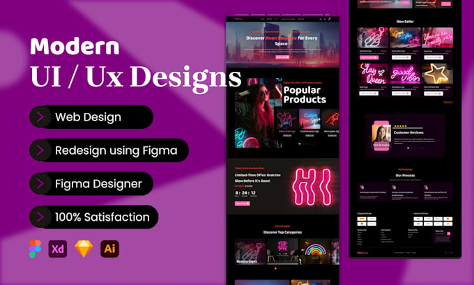 redesign websites with modern UI UX using figma