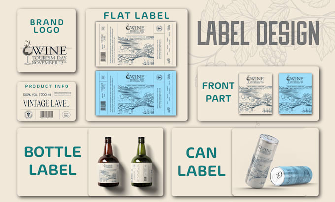 design a unique beer label, wine label, or bottle label, label design