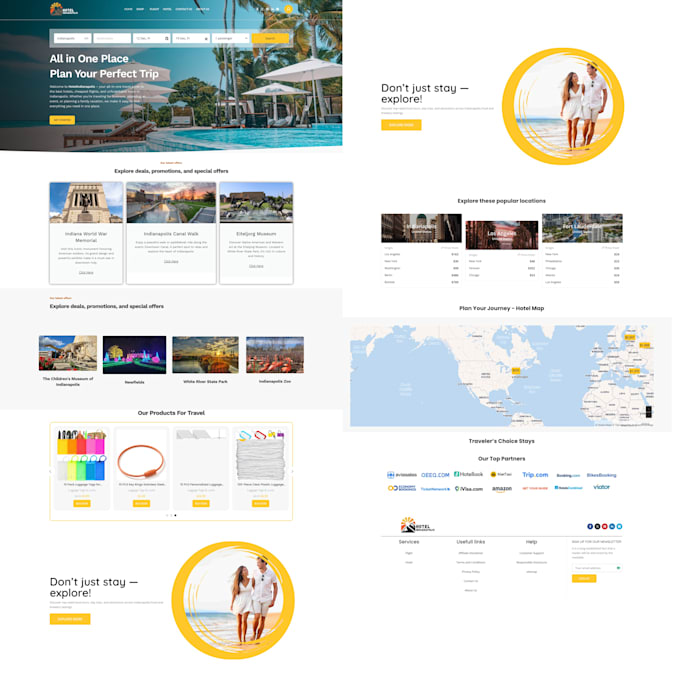 create a travel affiliate website for hotels, flights and passive income