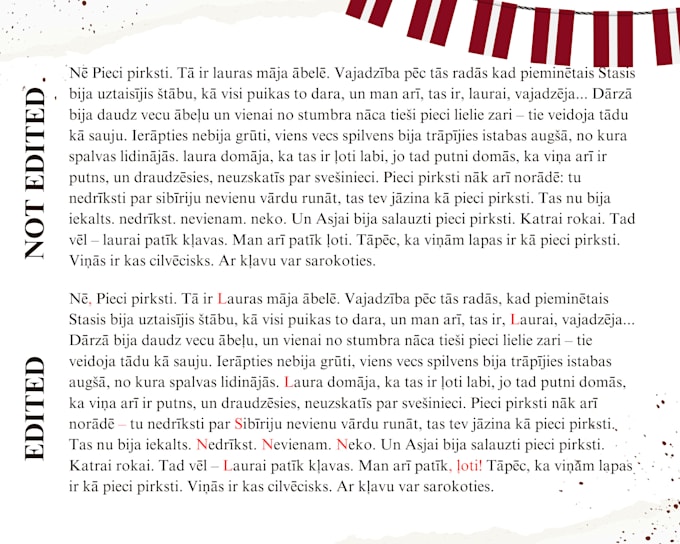 proofread and edit your latvian text