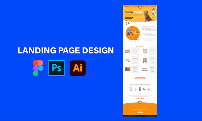 create a modern landing page uiux design in figma and adobe xd within 24 hours