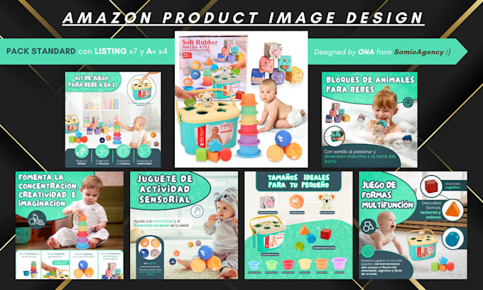 design amazon listing images and a plus content