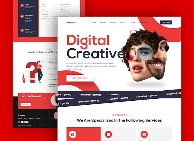 create your website ui design and website mockup design