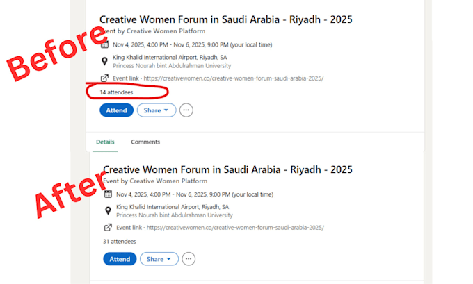 promote your webinar with linkedin