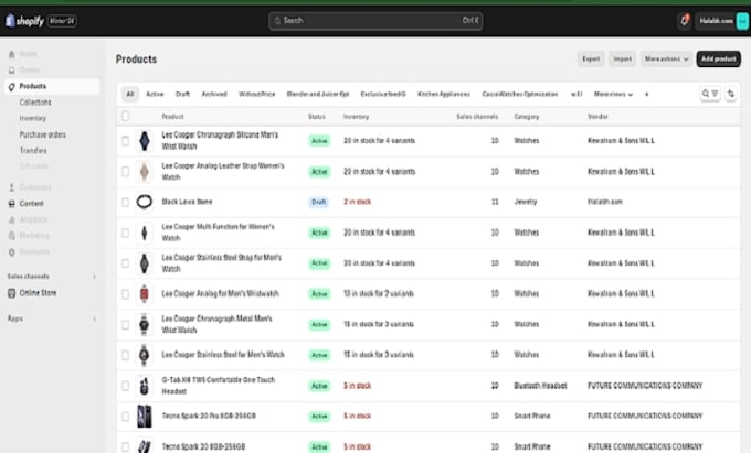 add shopify product listing and upload to your store