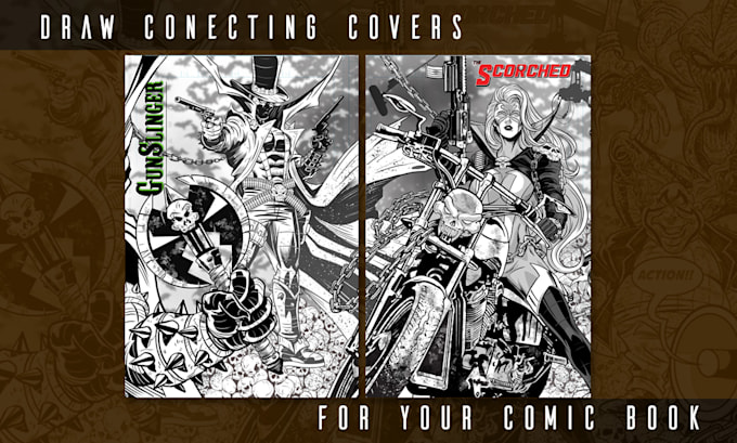 draw a connecting comic book cover for you