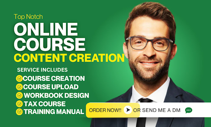 create kajabi, thinkific course content with videos, ebooks, and website setup