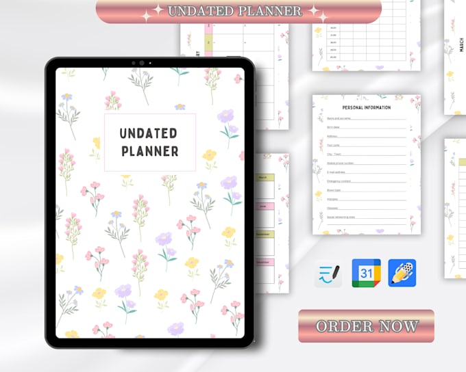 create a custom digital planner and journal for etsy