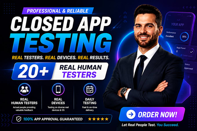 provide 12 testers for google play closed testing for 14 days 12 app tester