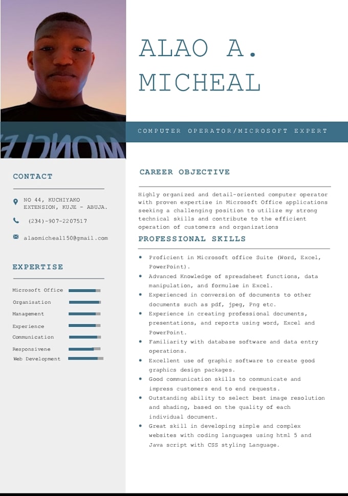 expert resumé writer and consultant