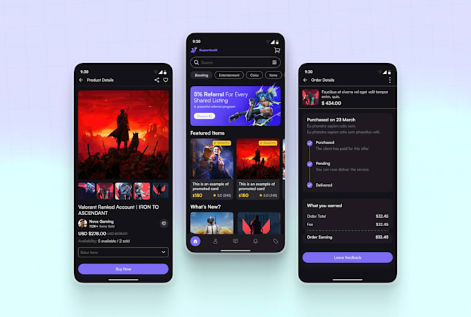 design mobile app UI UX for ios and android in figma for startups and businesses