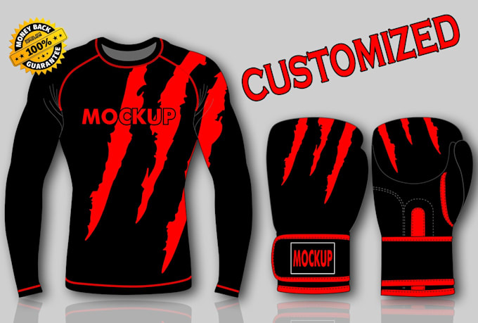 design custom sublimated rash guard and boxing gear