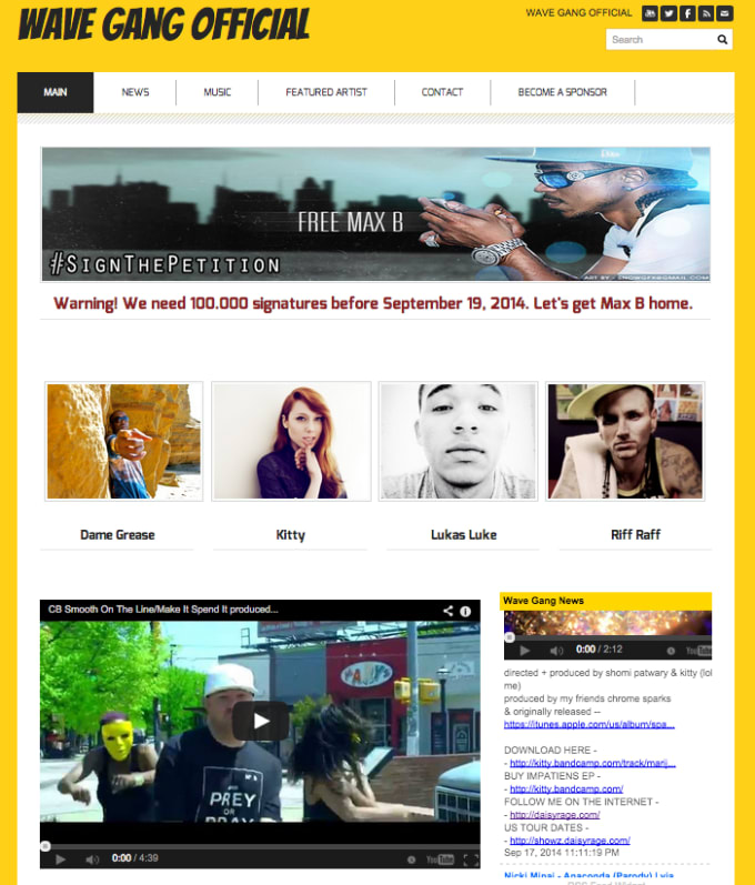 post your music or video on my popular website