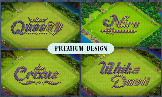 design your name in clash of clans using walls