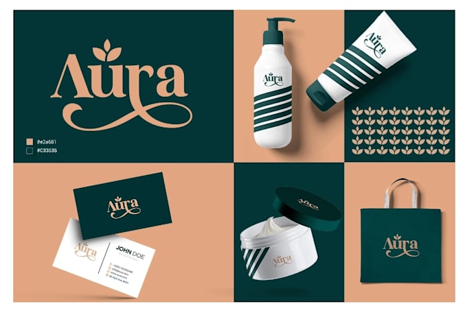 Do minimalist logo and brand identity with full branding kit by ...