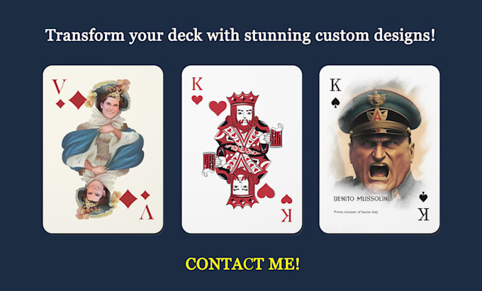 create custom playing cards, poker designs from your idea